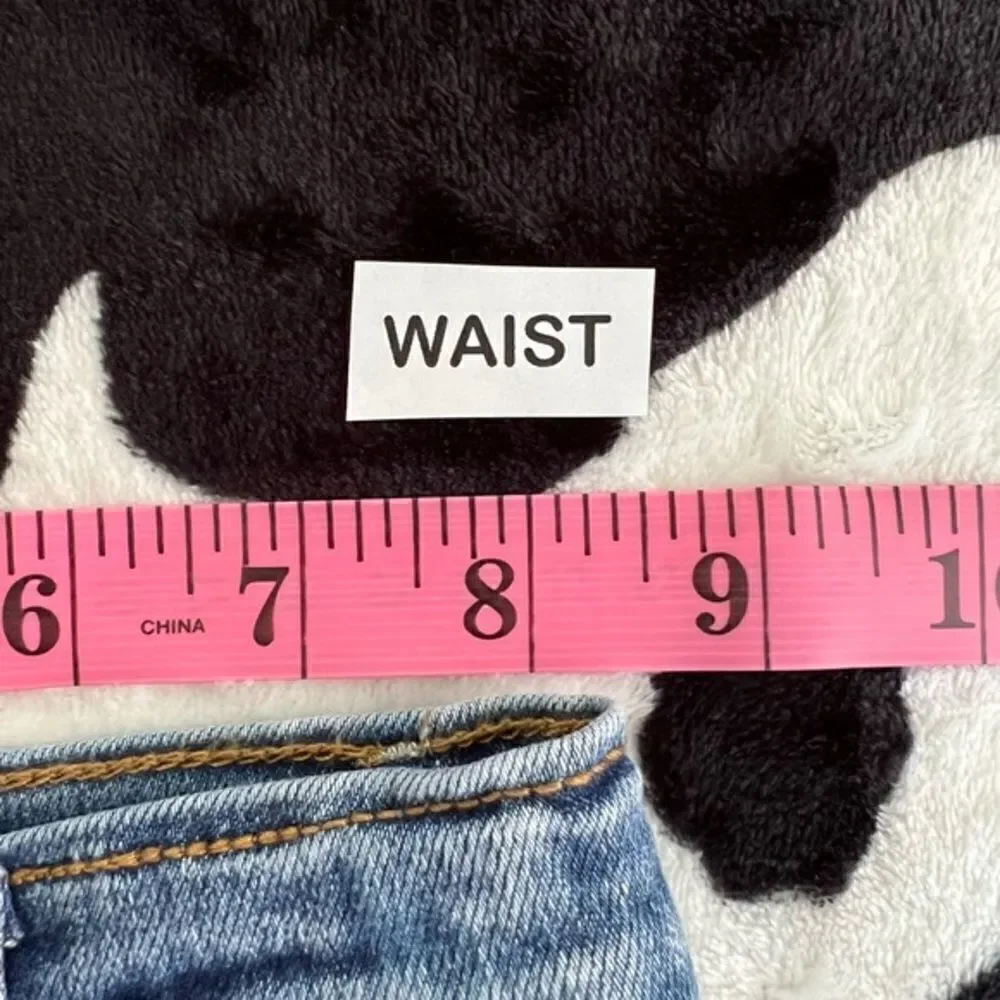 Stars and Stripes Distressed Denim Short Set 3XS (6-12 months) 4th of July Girls - Picture 10 of 16